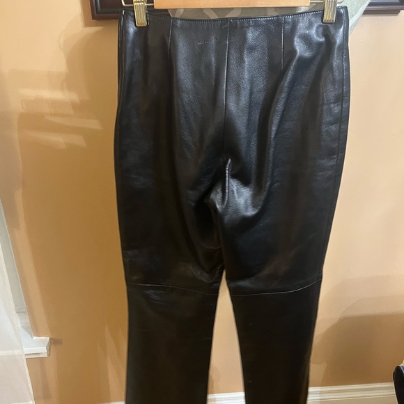Danier Leather Straight Leg Pants with Slits - Picture 2 of 6